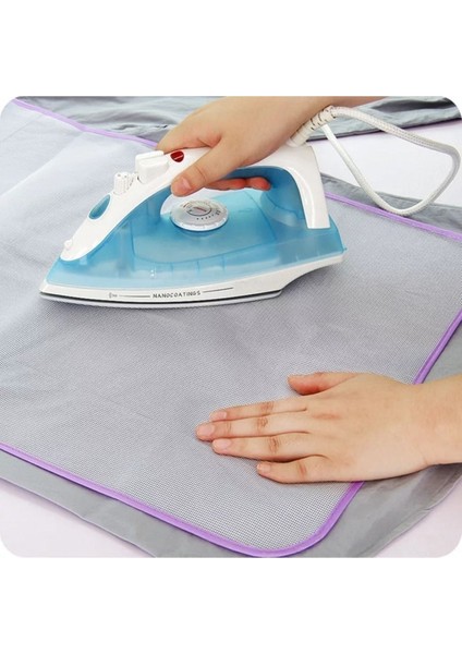 Çok Renkli Yanmaz Kırışmaz Ütü Matı Şeffaf File Ütü Örtüsü Pratik File Kumaş Ütül Altlığı 40X60CM