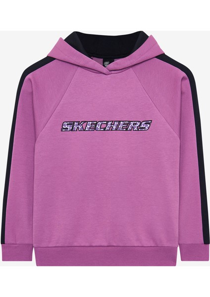 G 2xi-Lock Hoodie Sweatshirt Büyük Kız Çocuk Mor Eşofman Altı SK242055-499