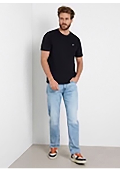 Siyah Erkek T-Shirt Ss Cn Patch Tee Organıc Heavy