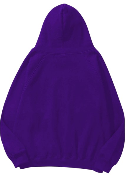 Kadın, Erkek Sweatshirt Oversize Human Desire Baskılı Kalın Mor Sevgili Sweatshirt fırsatları