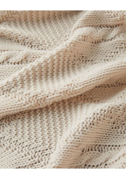 Twine Koltuk Şalı 130X170 cm Açık Taş