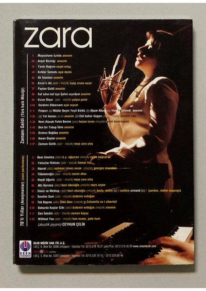 Zara Türk Halk Müziği Aranjmanlar 2 CD (Orjnal Dönem Baskı Cd) fiyatları