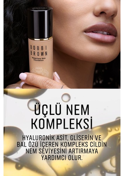 Mini Weightless Skin Fondöten Spf 15 - Doğal Ve Mat Bitişli - Almond - 13 Ml (Seyahat Boy)