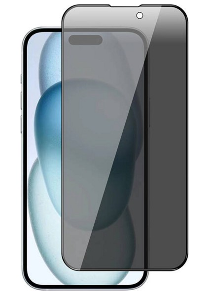 iPhone 13 Darbeye Dayanıklı Anti Statik Temperli Hayalet Cam Ekran Koruyucu Siyah