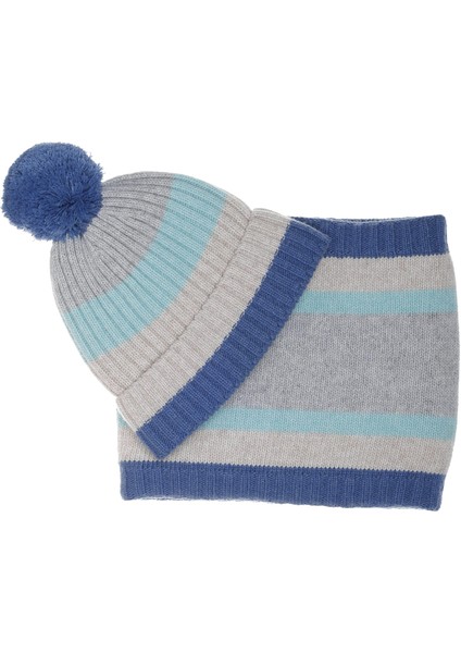 Unisex Talu 4-7 Yaş 2li Yünlü Çoçuk Set Fo 5190 Mavi