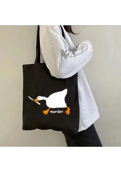 Couples1 Sevimli Moda Karikatür Hayvan Omuz Kanvas Tote Çanta Omuz Çantası Alışveriş Çantası (Yurt Dışından)