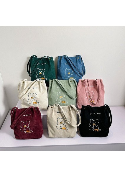 Couples1 Ilkbahar ve Yaz Yeni Sanatsal Kadife Çanta Kadın Omuz Çantası Kolej Tarzı Öğrenci Çanta Fitili (Yurt Dışından) fiyatları