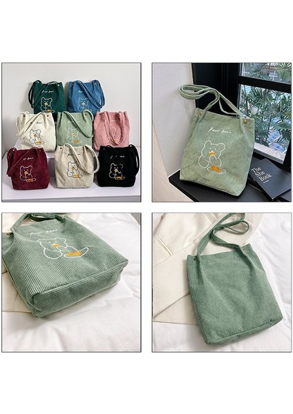 Couples1 Ilkbahar ve Yaz Yeni Sanatsal Kadife Çanta Kadın Omuz Çantası Kolej Tarzı Öğrenci Çanta Fitili (Yurt Dışından) fırsatları