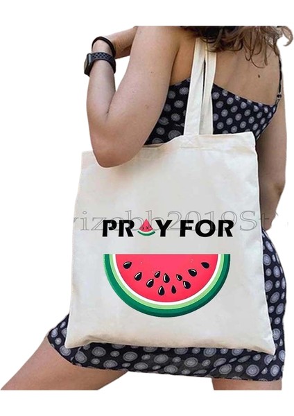 Couples1 Bu Bir Karpuz Değil Kanvas Tote Çanta Büyük Kapasiteli Seyahat Alışveriş Süpermarket Çantası Moda Basit Omuz Çantası Organizatör (Yurt Dışından)