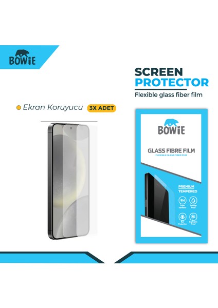 Samsung galaxy m05 için nano tempered ekran koruyucu 3 adet set