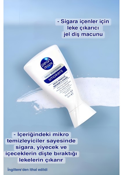 Smokers- Sigara içenler için leke çıkartıcı jel Diş Macunu 50 ml