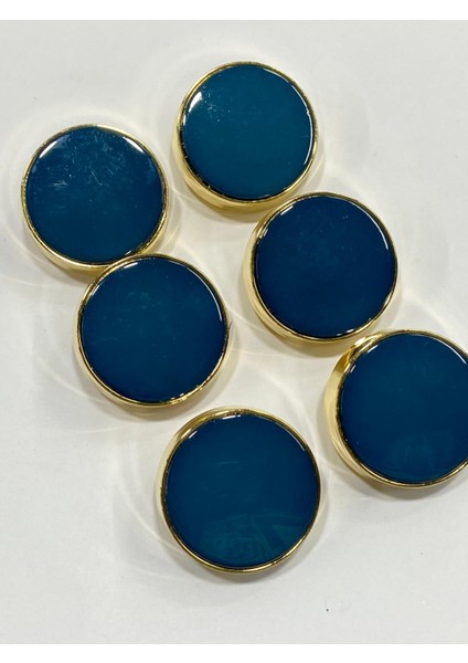 Kaban Kürk Manto Düğmesi / Italyan Düğme 6 Lı Set / Gold Petrol Mavis 2,7 cm /M009 fiyatları