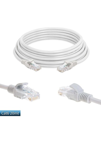 GAB-C620 Cat6 Patch Network Ethernet Kablo 20 Metre