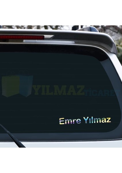 Kişiye Özel Hologram Yazı Ad Soyad 50*8 / 2 Adet