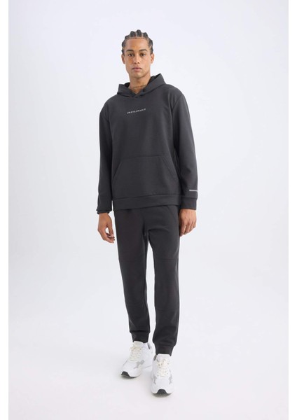 Fit Jogger Eşofman Altı Skuba Dalgıç Kumaş Standart Fit Beli Bağcıklı Lastikli Paça D1898AX24AU
