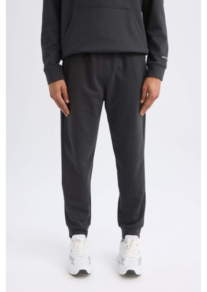 Fit Jogger Eşofman Altı Skuba Dalgıç Kumaş Standart Fit Beli Bağcıklı Lastikli Paça D1898AX24AU