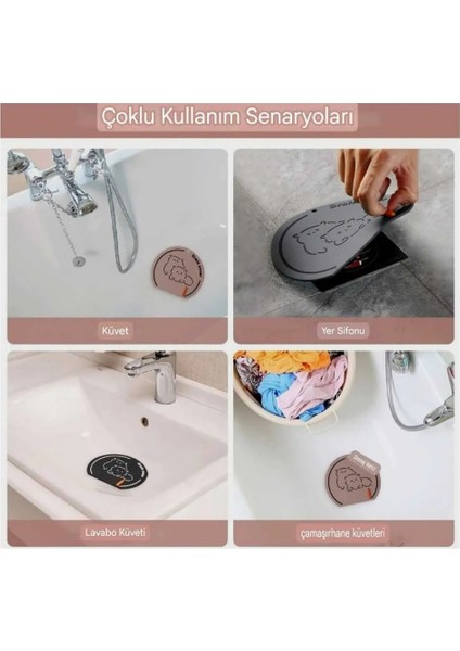 Banyo ve Mutfak Lavabo Koku Önleyici Gider Koku Önleyici Koruyucu Silikon Sızdırmaz Ped 1 Adet