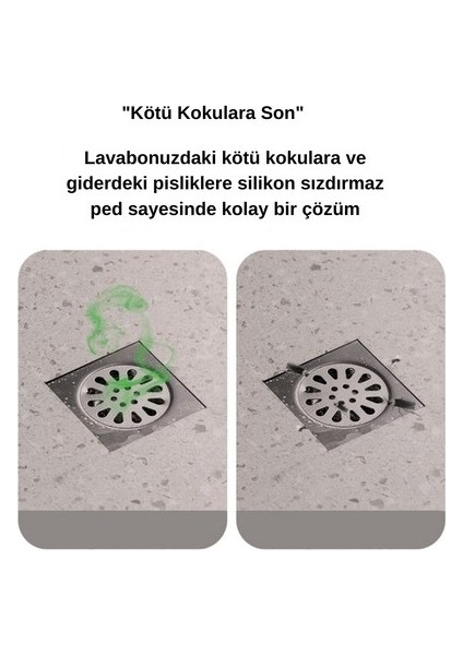 Banyo ve Mutfak Lavabo Koku Önleyici Gider Koku Önleyici Koruyucu Silikon Sızdırmaz Ped 1 Adet