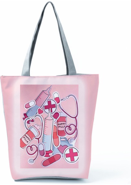 Hemşire Kadın Seyahat Omuz Polyester Tote Çanta (Yurt Dışından)