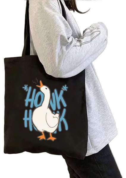 Sevimli Karikatür Hayvan Omuz Kanvas Tote Alışveriş Çanta (Yurt Dışından)