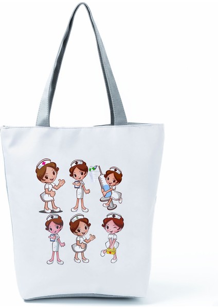 Hemşire Kadın Seyahat Omuz Polyester Tote Çanta (Yurt Dışından)