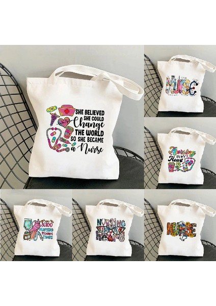 Hemşire Metin Renkli Alışveriş Kadın El Çanta (Yurt Dışından) fiyatları