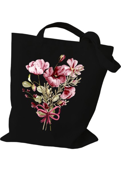 Omuz Kır Çiçeği Kanvas Tote Kadınlar Için Papatya Gül Lavanta Alışveriş Öğrenci Botanik Tarzı Kadın Den Kullanılabilir Tote Çanta (Yurt Dışından)