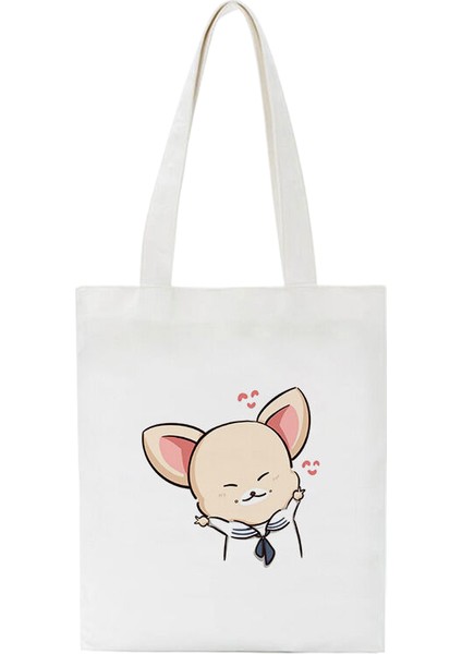 Baskılı Kanvas Öğrenci Kadın El Omuz Çantası (Yurt Dışından)