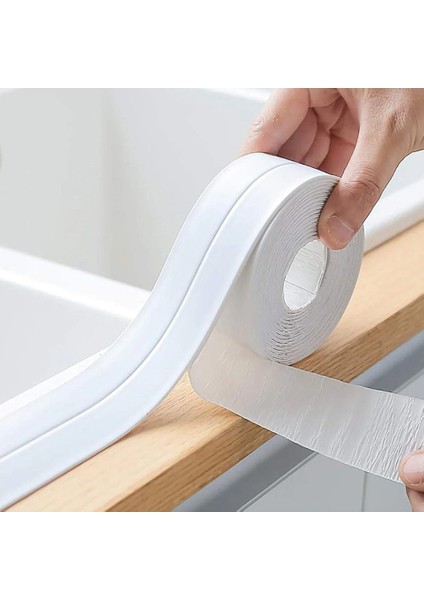 Su Sızdırmaz Kenar Bandı Duş Pvc Lavabo Küvet Tezgah Kenar Banyo Mutfak Pencere 3,2 mt Su Sızdırmaz Geçirmez Yalıtım indirimleri