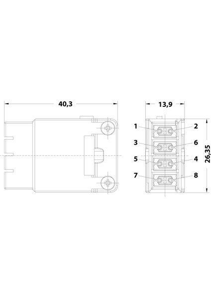 09140083111 - Harting Han Gigabit Serisi, 8 Kontaklı, Dişi
