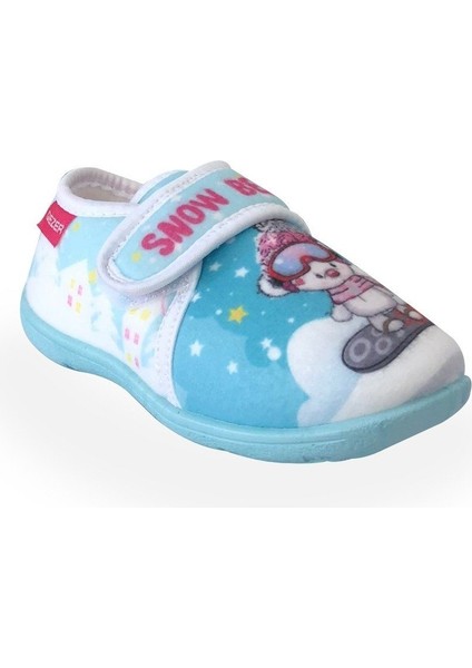 Gezer Kaydırmaz Kız Çocuk Anaokulu Günlük Ev Okul Kreş Panduf Ayakkabı Mint Yeşil