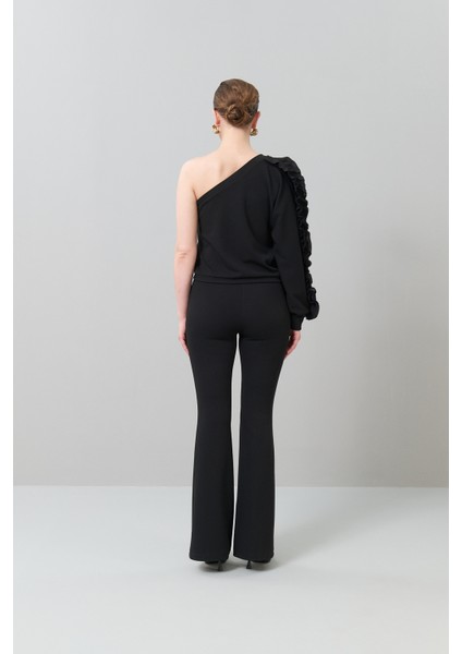 Tek Omuz Örme Bluz Siyah K2523004_001 fiyatları