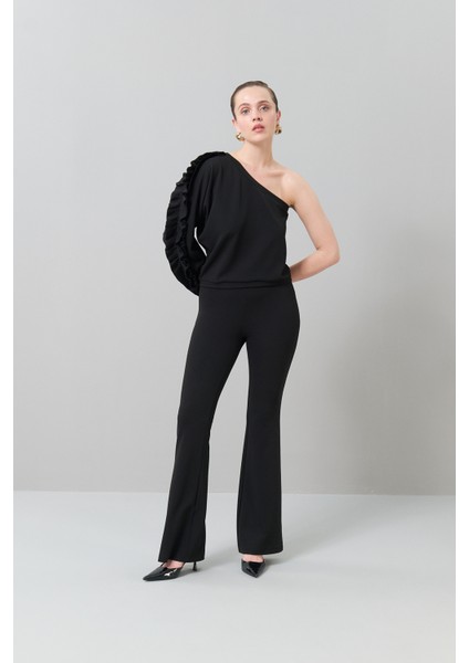 Tek Omuz Örme Bluz Siyah K2523004_001 modelleri