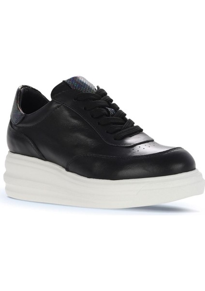 Siyah Deri-Yılan Kadın Sneakers 16WA8195 16WA8195 fiyatları