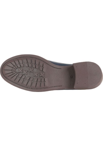 Lacivert Deri Kadın Az Topuklu Ayakkabı 01WD1802 01WD1802 indirimleri