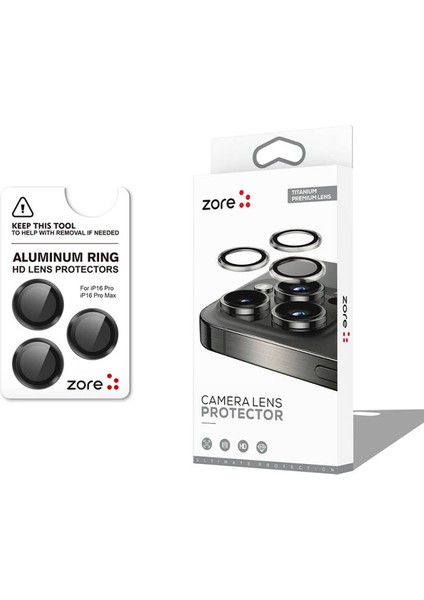 iPhone 16 Pro Max Cl-12 Kamera Lens Koruyucu Anti-Reflective