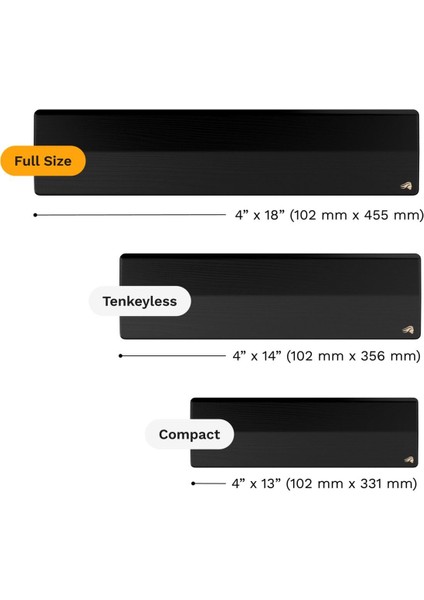 Ergonomik %100 Full Size Ahşap Bilek Desteği