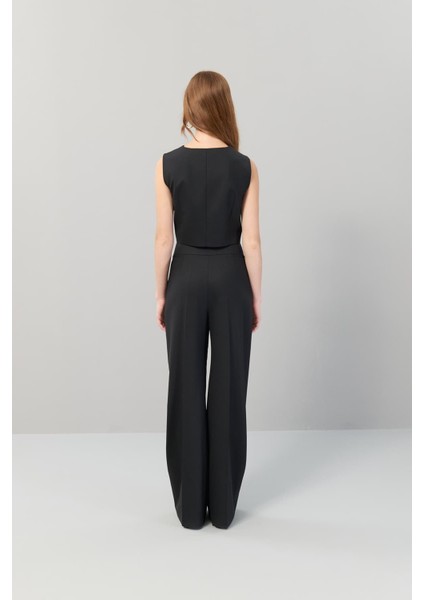 V Yaka Yün Yelek Siyah K2517014_001 fiyatları