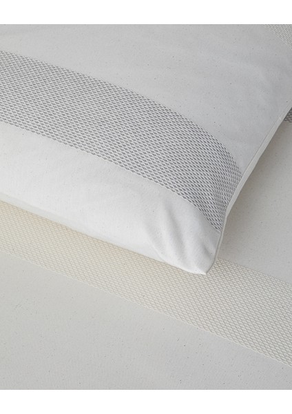 Bold Braid Ipliği Boyalı Çift Kişilik Nevresim Takımı 200X220 cm Gri fırsatları