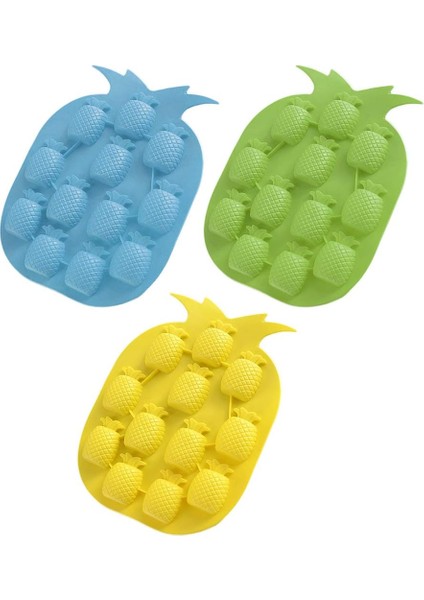 Ananas Şekilli Silikon Buz,Jelibon,Çikolata,Kek Kalıbı
