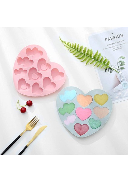 Silikon Mini Kalp Desenli Çikolata Jelibon Mum Kek Kalıbı modelleri