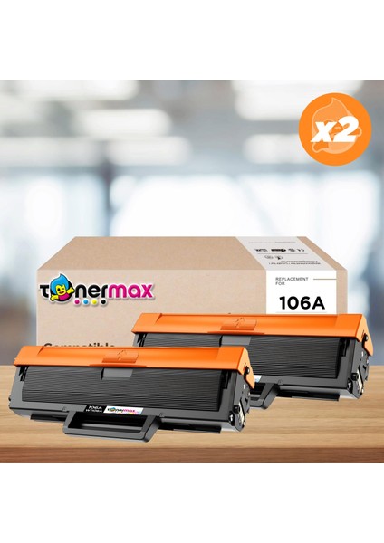 Hp Laser Mfp 138PN Muadil Toner Çipli 2'li Paket / Hp 106A W1106A