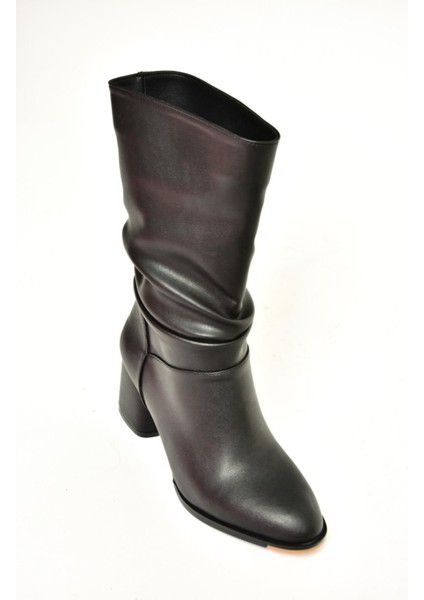 T848243009 Siyah Kalın Topuklu Kadın Bot modelleri