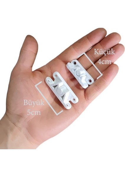 Pvc Kapı Pencere Sineklik Beyaz Plastik Çıt Çıt Kilit Menteşe -10 Adet
