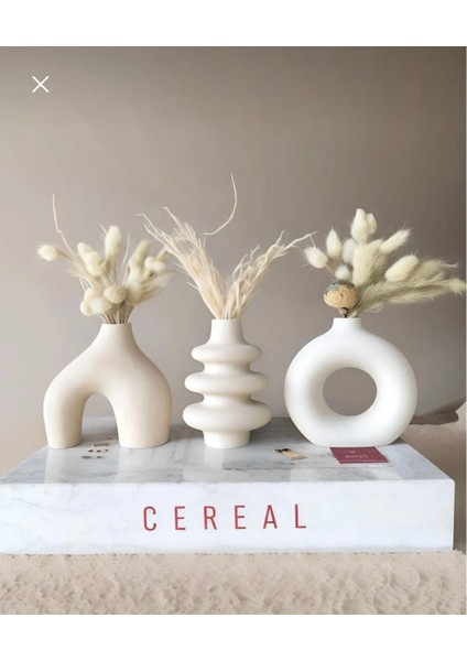 Minimal Dekoratif 3lü Vazo Set