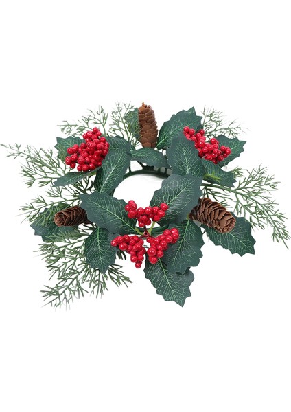 Noel Dekorasyonu Ev Mumluk Çelenk (Yurt Dışından)