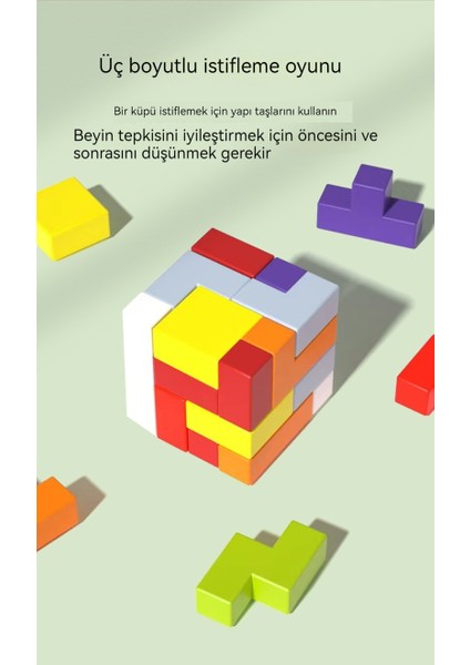 Tetris Yapı Taşları Çocuklar için Eğitici Bulmaca (Yurt Dışından)