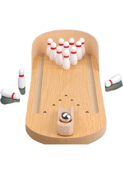 Çocuk Mini Masaüstü Bowling Eğitici Dekompresyon Oyuncak (Yurt Dışından)