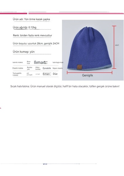 Erkekler ve Kadınlar için Sonbahar ve Kış Unisex Örme Şapka (Yurt Dışından)
