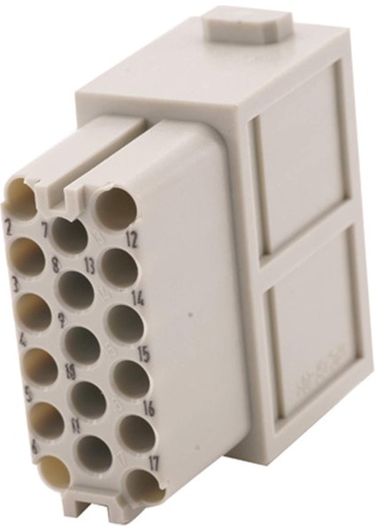 09140173101 - Harting Han-Modular Serisi Modül, 17 Kontaklı, 3 Sıralı, Dişi
